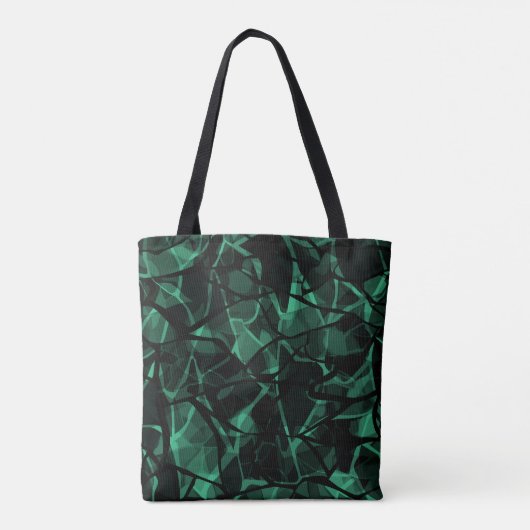 Naadloze abstracte zwarte marmer van de zwarte mar tote bag (Achterkant)