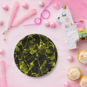 Naadloze abstracte zwarte marmer zonder vloeibare papieren bordje (Feest)