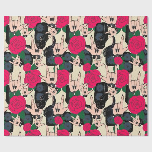 Naadloze achtergrond. Abstracte muziek moderne pa Cadeaupapier (Vlak)