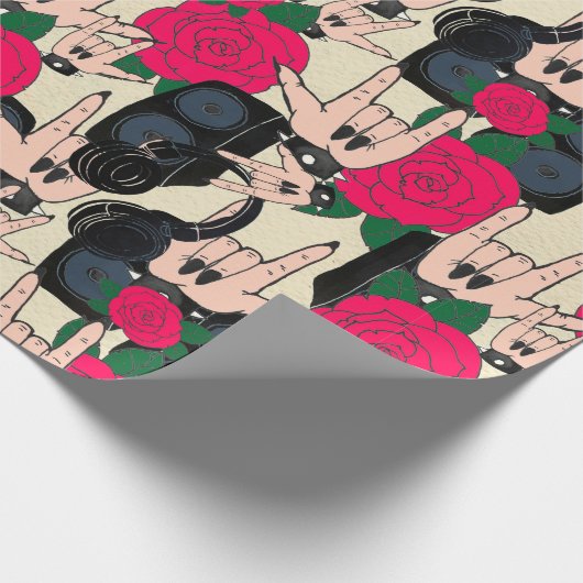 Naadloze achtergrond. Abstracte muziek moderne pa Cadeaupapier (Hoek)