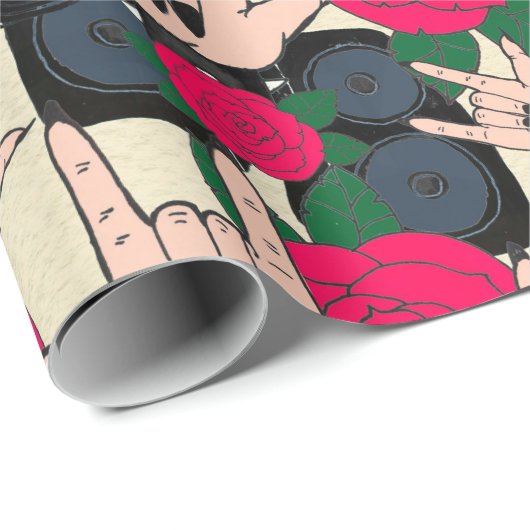 Naadloze achtergrond. Abstracte muziek moderne pa Cadeaupapier (Rol Hoek)