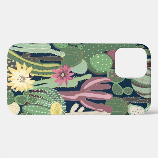 naadloze achtergrond met cactus Case-Mate iPhone case (Achterkant (horizontaal))
