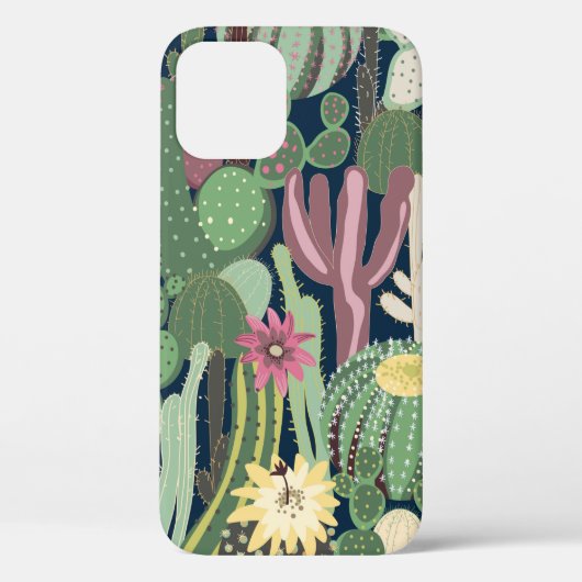naadloze achtergrond met cactus Case-Mate iPhone case (Achterkant)