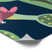naadloze achtergrond met cactus poster (Hoek)