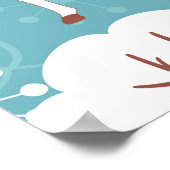 Naadloze achtergrond met herten voor winter en ker poster (Hoek)