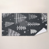  naadloze achtergrond met kerstbomen. badhanddoek (Badhanddoek)