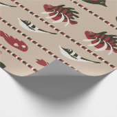 Naadloze achtergrond met marien leven - krab en di cadeaupapier (Hoek)