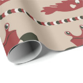 Naadloze achtergrond met marien leven - krab en di cadeaupapier (Rol Hoek)