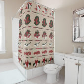 Naadloze achtergrond met marien leven - krab en di douchegordijn (In situ)