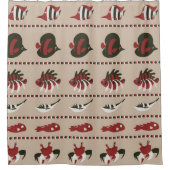 Naadloze achtergrond met marien leven - krab en di douchegordijn (Voorkant)