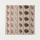 Naadloze achtergrond met marien leven - krab en di wandkleed (Voorkant (horizontaal))