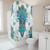 Naadloze  achtergrond met oosterpatroon. douchegordijn (In situ)