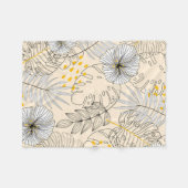 Naadloze achtergrond met planten, bladeren en bloe fleece deken (Voorkant (Horizontaal))