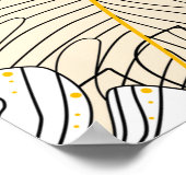 Naadloze achtergrond met planten, bladeren en bloe poster (Hoek)