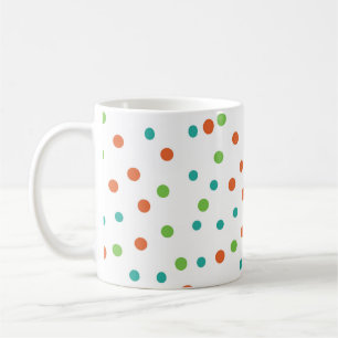 Naadloze achtergrond met poka puntpatroon. Polka Koffiemok