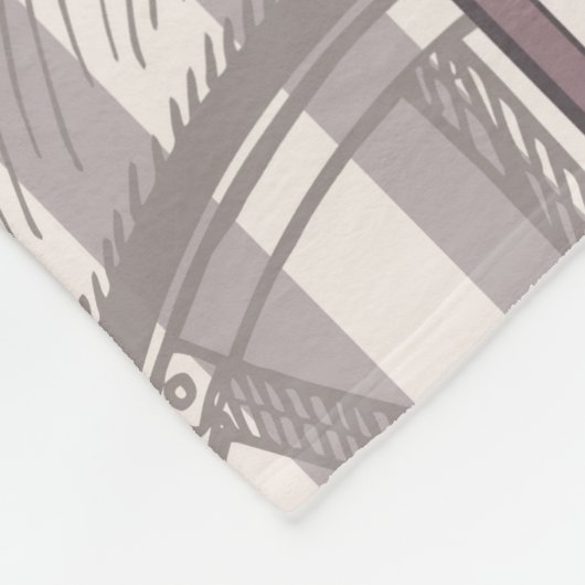  naadloze achtergrond met  retro-auto fleece deken (Hoek)