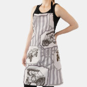  naadloze achtergrond met  retro-auto schort (Insitu)