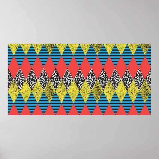 Naadloze achtergrond met ruit poster (Voorkant)