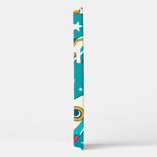 Naadloze achtergrond met schattige doedelastronaut Case-Mate iPhone case (Achterkant / Rechts)