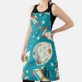 Naadloze achtergrond met schattige doedelastronaut schort (Insitu)