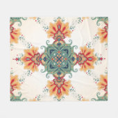 naadloze achtergrond. Mooie flororie Fleece Deken (Voorkant (Horizontaal))