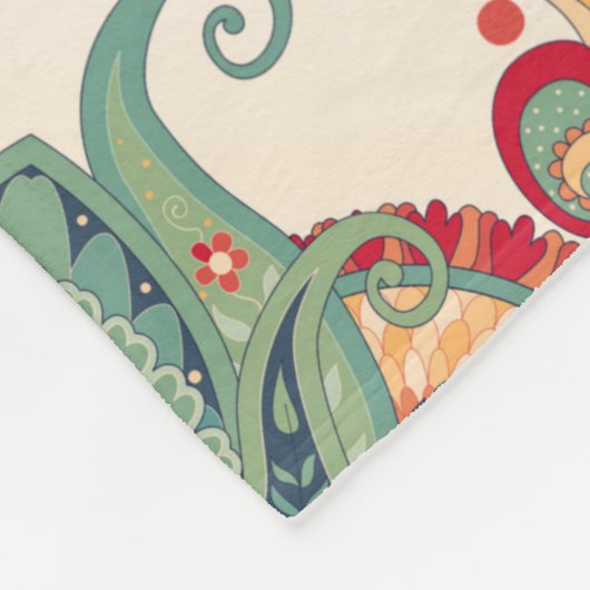  naadloze achtergrond. Mooie flororie Fleece Deken (Hoek)