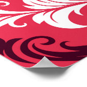 Naadloze achtergrond van een bloemornament, Fashio Poster (Hoek)