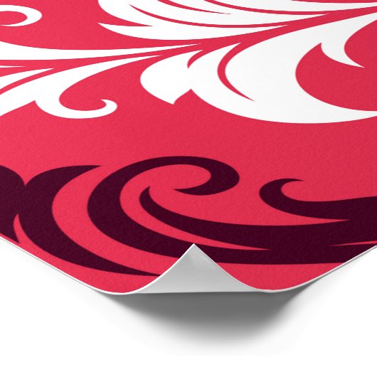 Naadloze achtergrond van een bloemornament, Fashio Poster (Hoek)