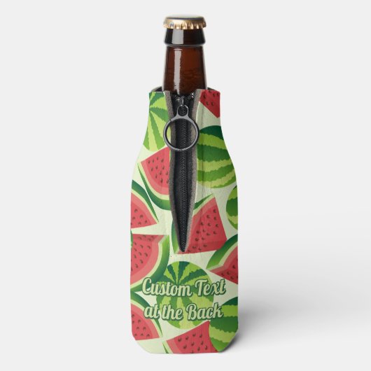 naadloze achtergrond watermeloensap flesjeskoeler (Fles Achterkant)