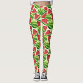 naadloze achtergrond watermeloensap leggings (Voorkant)