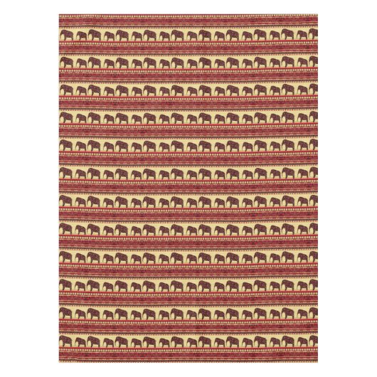 Naadloze afrikaanse ethnoopvormer olifanten voor s tafelkleed (Voorkant)