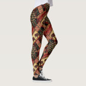 Naadloze afrikaanse patchwork ornamental indian el leggings (Rechts)