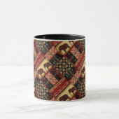 Naadloze Afrikaanse patchwork ornamentale Indische Mok (Midden)