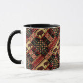 Naadloze Afrikaanse patchwork ornamentale Indische Mok (Links)