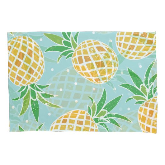 Naadloze ananas patroon tropische print kussensloop (Voorkant)