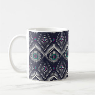 Naadloze antiek vormgeving. Geometrische styli Koffiemok