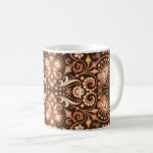 Naadloze Arabesque Floral Pattern. Art Deco-stijl Koffiemok (Voorkant rechts)