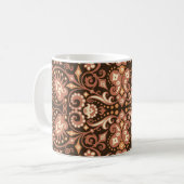 Naadloze Arabesque Floral Pattern. Art Deco-stijl Koffiemok (Voorkant links)