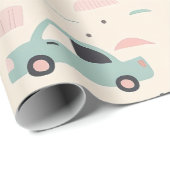 Naadloze auto's patroon voor pastelliefhebbers cadeaupapier (Rol Hoek)