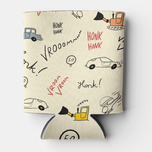 Naadloze autotekeningen: Kinder beddenlaken Blikjeskoeler (Voorkant)