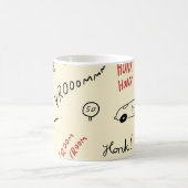 Naadloze autotekeningen: Kinder beddenlaken Koffiemok (Center)