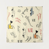 Naadloze autotekeningen: Kinder beddenlaken Wandkleed (Voorkant (horizontaal))