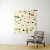 Naadloze autotekeningen: Kinder beddenlaken Wandkleed (In situ)