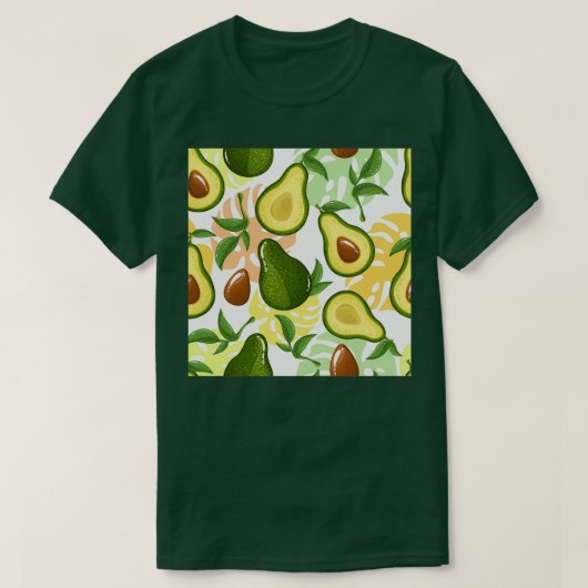 Naadloze avocado t-shirt (Design voorkant)