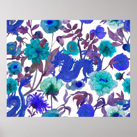  naadloze aziatische traditionele patronen. Japan Poster (Voorkant)