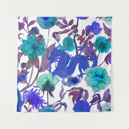  naadloze aziatische traditionele patronen. Japan Wandkleed (Voorkant)