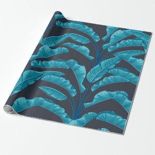 Naadloze bananenbladeren.  tropisch patroon b cadeaupapier