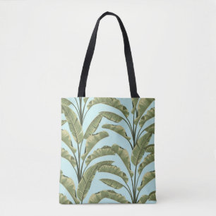 Naadloze bananenbladeren.  tropisch patroon b tote bag