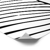 Naadloze bananenbladpatroon achtergrond. Zwart en Poster (Hoek)