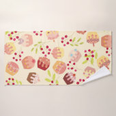 naadloze bekertaart illustratie badhanddoek (Badhanddoek)